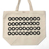 Betsy Marie parsnip pattern on 100% recycled cotton tote bag