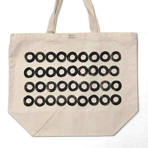 Betsy Marie parsnip pattern on 100% recycled cotton tote bag