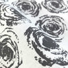 Detail of Betsy Marie's veggie printed tea towel with a graphic pattern made from printing bok choy